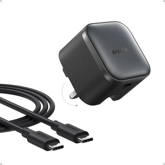 Anker Nano Charger 45W Fast Charger with USB-C to USB-C Cable | Black