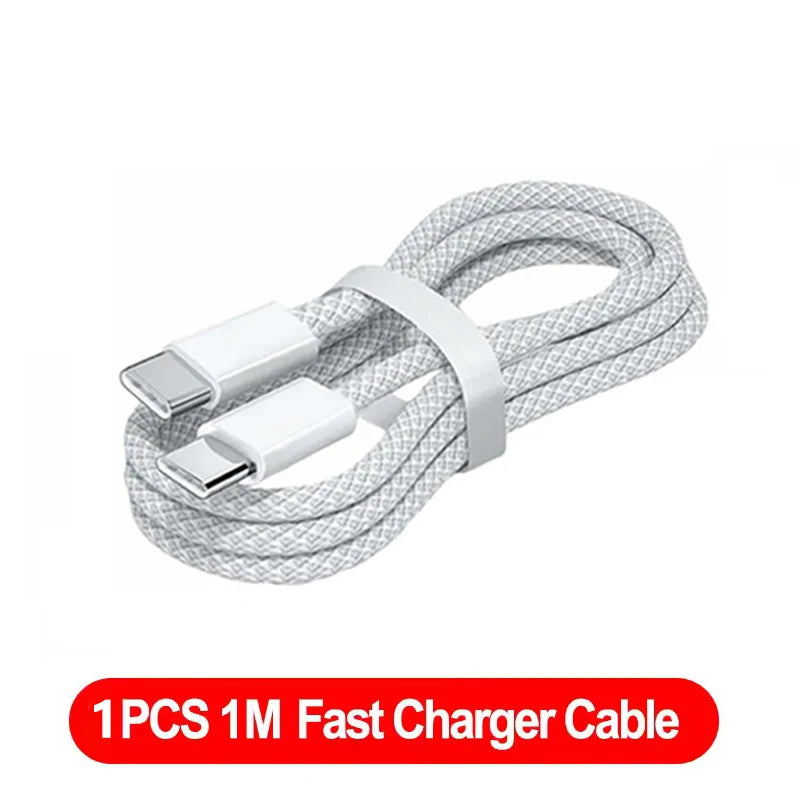 8 in 1 GaN USB C Desktop Charger 240W Fast Charge Phone Adapter Type C Cable For iPhone Samsung Xiaomi EU/US/UK Plug Charger
