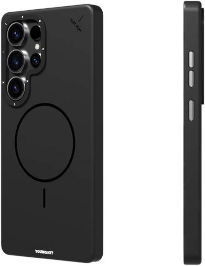 YOUNGKIT Dynamag Series Case for Samsung Galaxy S25 Ultra, Magsafe Compatible, Military-Grade Protection, Air Cushion Corners, Raised Camera Bezel, TPU Protective Case, Black | Dynamag