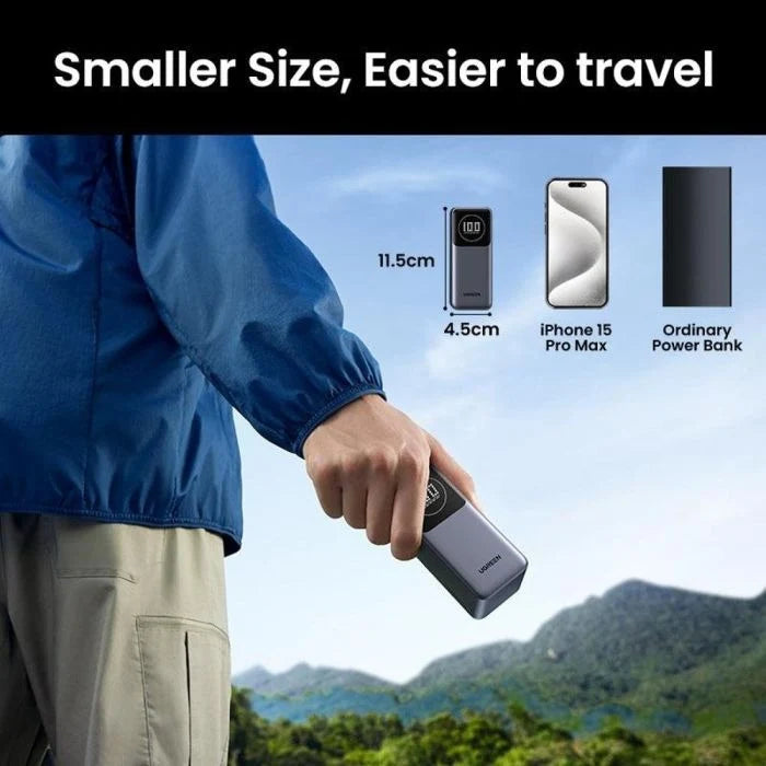 UGreen 12000mAh PD Fast Charging Power Bank 100W with USB-C and USB-A Ports